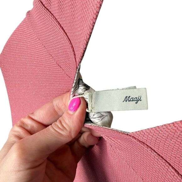 Maaji Pink Watermelon Serenna V Neck Reversible One Piece Swimsuit - Picture 9 of 13